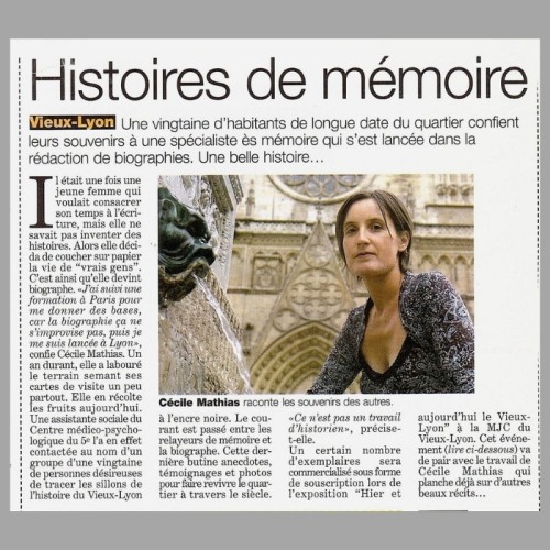 Cécile Mathias, biographe à Lyon